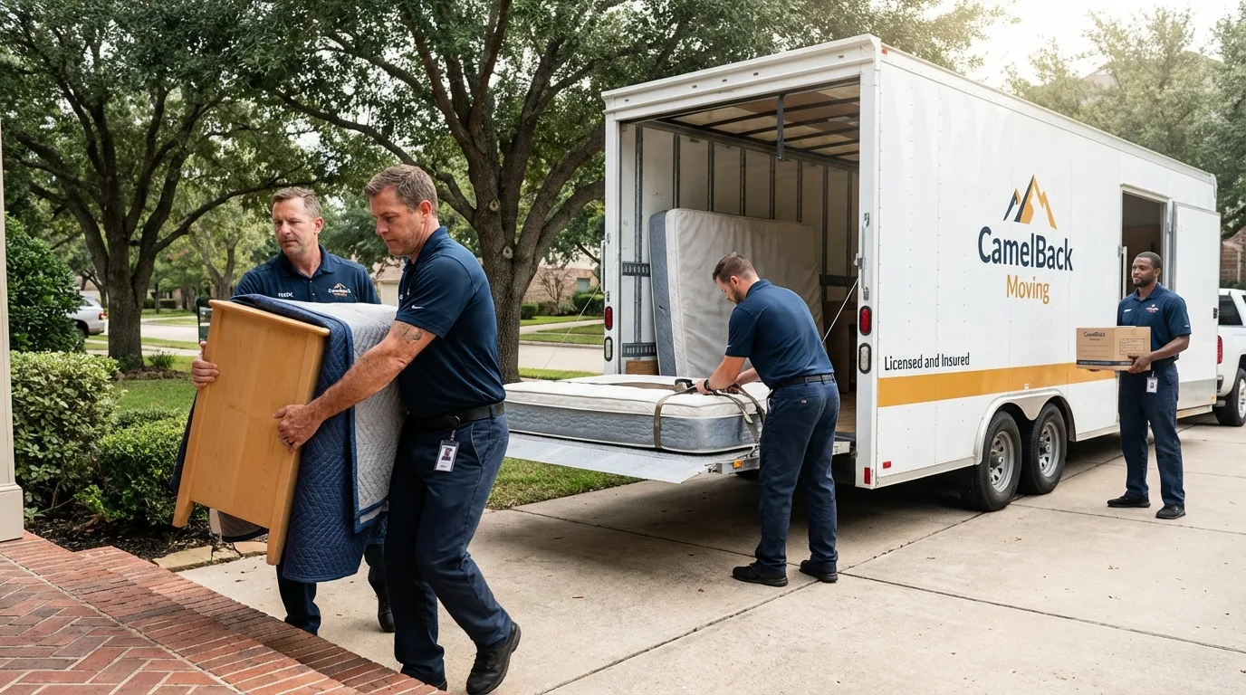 Crew loading residential truck for cross-state move from Brownsville, KY